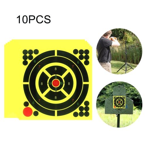 10pcs Self Adhesive Splatterburst Shooting Target Stickers Training Aim Papers 