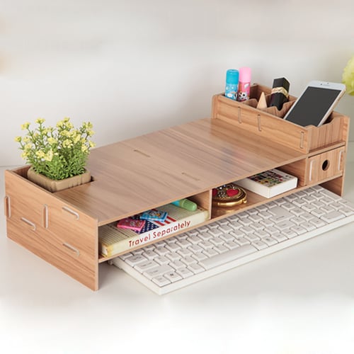 Diy Wooden Computer Monitor Riser Table