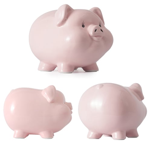 HOT Cartoon Pig Piggy Bank Organizer Children Toy Gift Coin Saving Storage Decor 