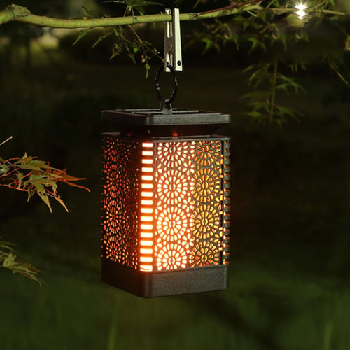 Solar Power Flameless LED Candle Lantern LightsOutdoor Garden Hanging Lamp Mv 