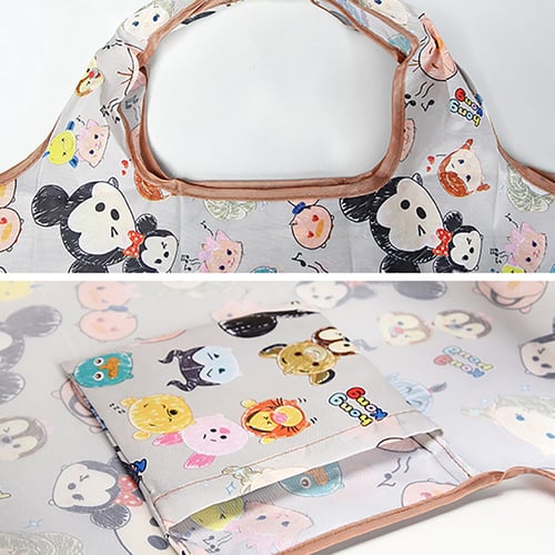 Foldable Handy Shopping Bag Reusable Cartoon Tote Pouch Recycle Storage Handbags 