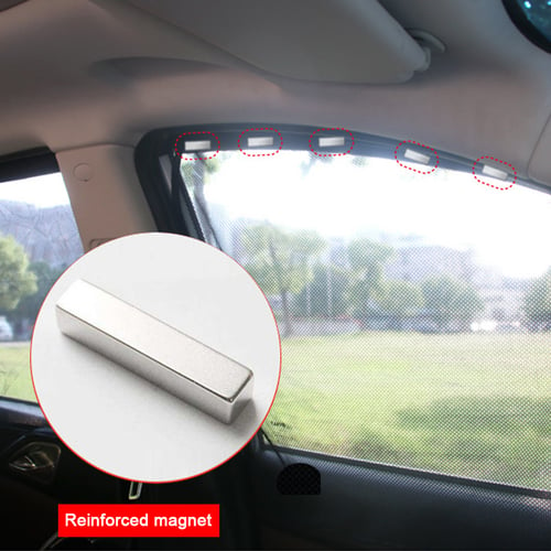 Car Side Window Magnetic Mesh Curtains Foldable Sun Visor Shade UV Sunshade 