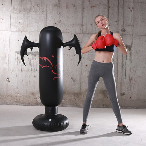 1.6M Fitness Hit Sandbag Adults Children Inflatable Column Tumbler Punching Bag 