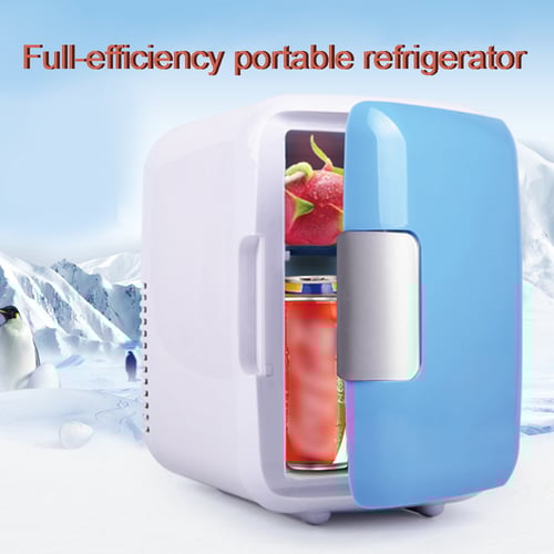 4L Car Mounted Mini Fridge Outdoor Dormitory Small Refrigerator Car Home Dual 