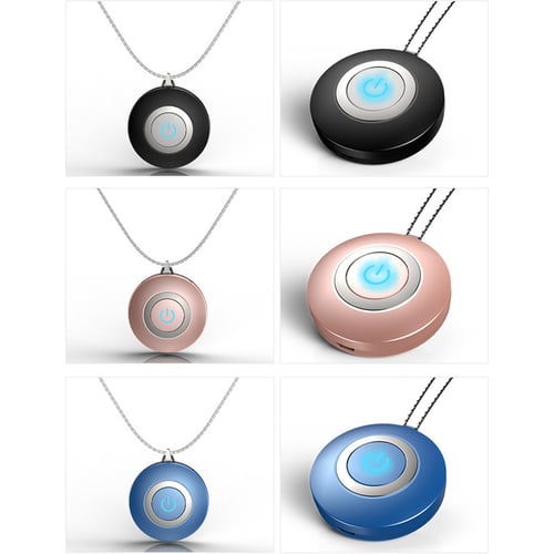 Wearable Mini Air Purifier Negative Ion Necklace Portable USB Low Noise Cleaner 