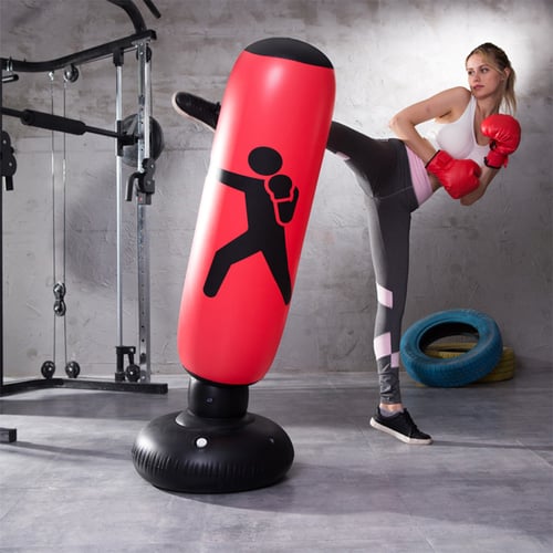 1.6M Free Standing Inflatable Boxing Punch Bag Kick MMA Training For Adults 