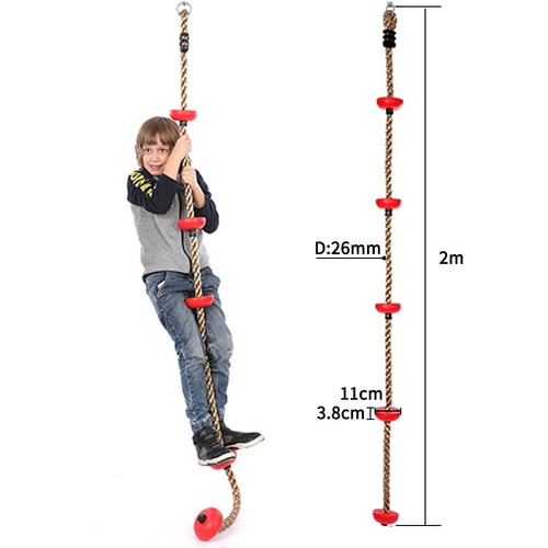 Outdoor/Indoor Climbing Rope with Platforms Gymnastic Swing Set Kids Toy 