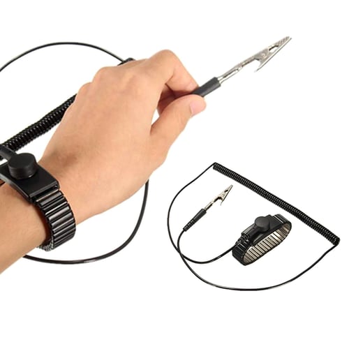 Adjustable PU Grounding Bracelet Anti Static Antistatic ESD Wrist Band Straps 