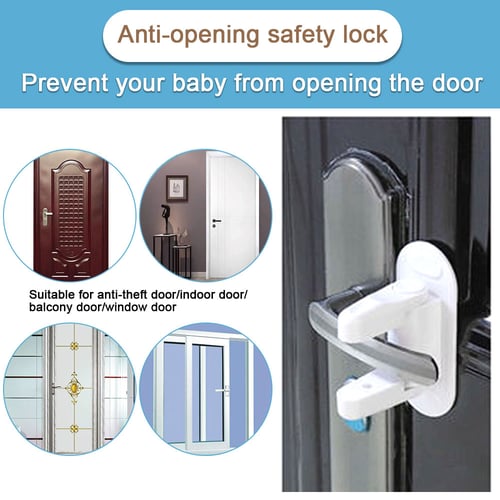 2PCS Baby Safety Door Lock Kids Child safety Proof door locks Handle Lever 