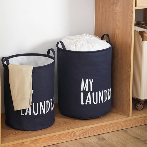 Foldable Basket Storage Bag With Drawstring Laundry Organizer Waterproof New F 
