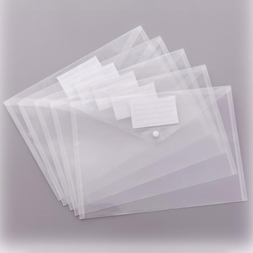 10Pcs A4 Thicken Transparent  File Holder Document Bag Holder Organizer Clear 