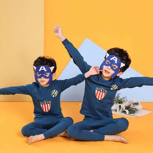 Kids Baby Boys Girls Cartoon Pjs Pajamas Outfit Superhero Clothes Sets Sleepwear 