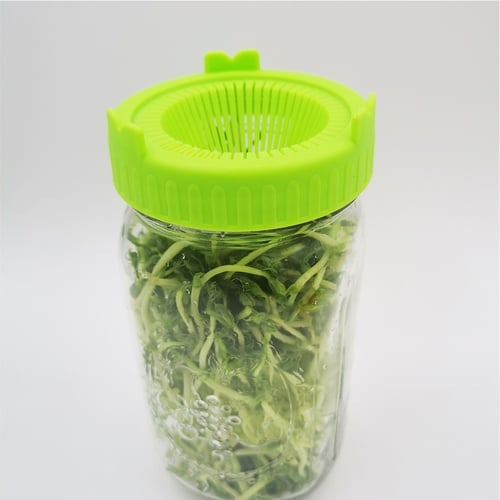 2 Plastic Bean Screen Sprouting Strainer Lid Kit for Wide Mouth Mason Jar 86mm 