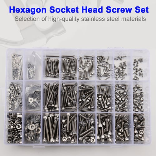 1080 Pcs Bolts Nuts And Washer Assortment Kit Metric Screw Storage Containers 