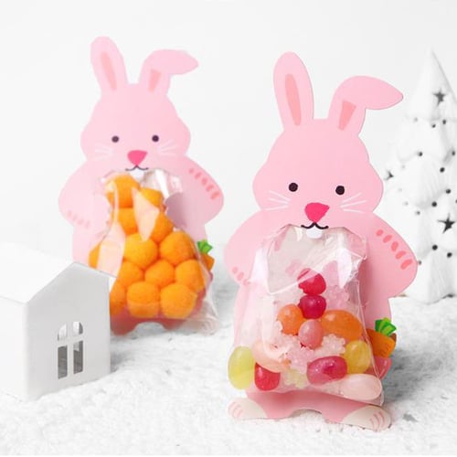 Favors Rabbit Cookie Bags Biscuit Gift Packaging Seals Stickers Candy Package 