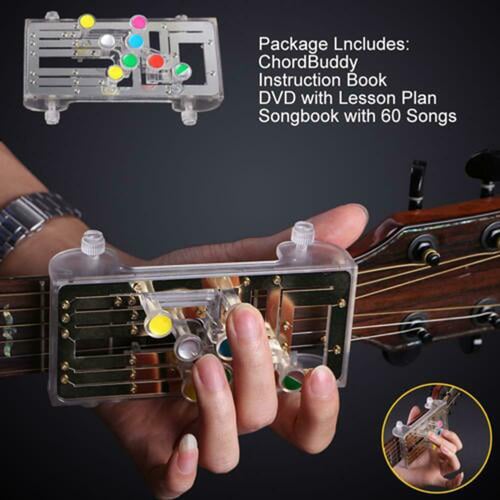 Findema Guitar Teaching Aid Classical Chord Buddy Guitar Learning System Portable Guitar Practice Tool Gadget for Beginner Chord Trainer Chord Fingering Practice Tools 