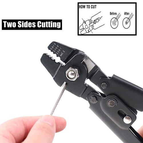 Crimping Tool Wire Rope up to 2.2mm Fishing With 100 Pcs Aluminum Double Barrel for sale online 