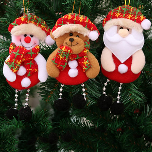 Xmas Santa Claus Snowman Tree Ornaments Decor Hanging Pendant Christmas Gift 