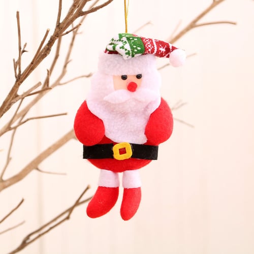 Christmas LED Santa Claus Luminous Doll Pendant Xmas Decor Tree Ornaments I7O6