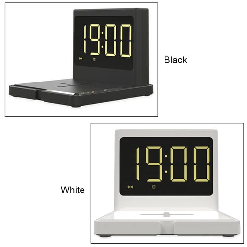 Luckychild 3 In 1 Multifunction Multi Functional Alarm Clock 15w Mobile Phone Wireless Charger Fast Charging Desktop Digital Clocks 2 Colors Multi Functional Alarm Clock 15w Mobile, Multifunctional Desktop Alarm Clock Wireless Charger