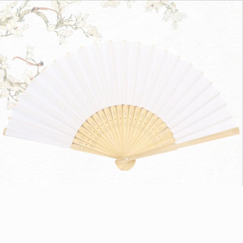 New Wood Hand Fan Lace Surface Chinese Folding Flower Party Gift Hand Fans Gift 