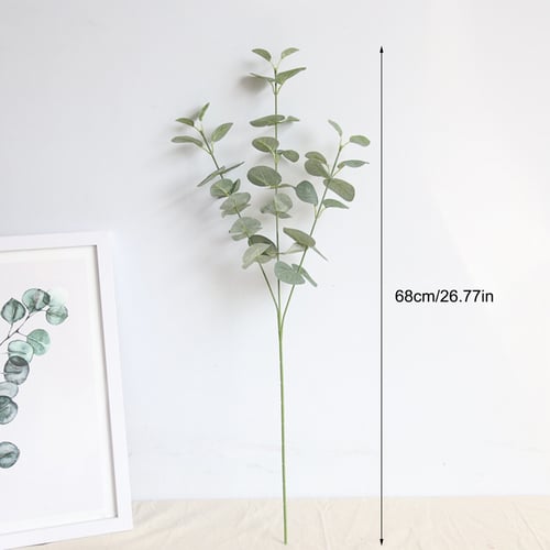Artificial Fake Leaf Eucalyptus Green Plant Silk Flowers Nordic Home Decor 