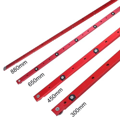 Red 300 880mm Aluminum Alloy Rail Miter Bar Slider Sliding Table Saw Gauge Rod For T Slot Track Jig Fixture Router Woodworking Tool Red 300 880mm Aluminum Alloy Rail Miter, Table Saw Miter Bar