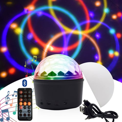 Crystal Magic Ball USB Remote Control LED RGB Lights Speakers Disco DJ Stage UK 