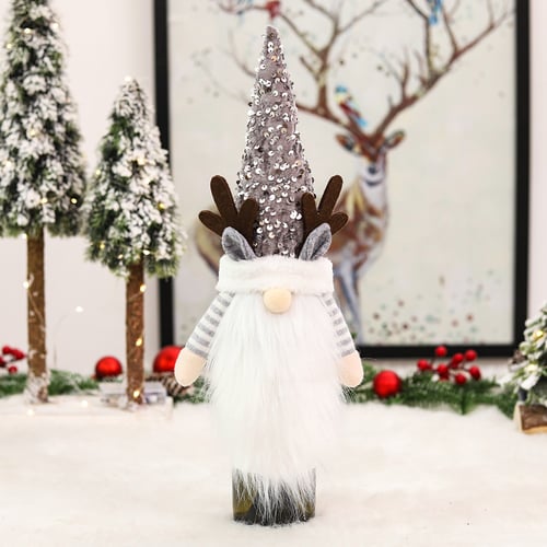 Noelle Christmas Party 2022 Party Decoration Scandinavian Plush Doll Wine Bottle Cover Christmas  Decorations Drink Happy New Year 2022 Ornament Xmas Gifts Navidad Noel With  Sequins 40X15X2Cm Covers For Home 2021 - Buy Party Decoration Scandinavian