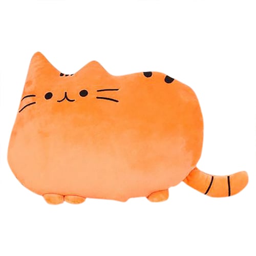 Cartoon Cat Animal Shape Pillow Back Pillow Short Plush Nap Cute Pillow Case US 