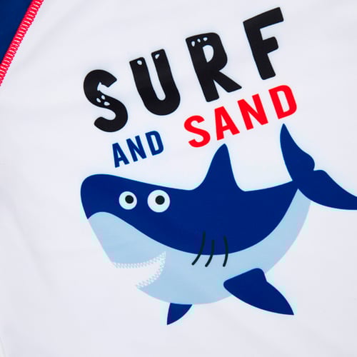 Baby Kids Boys Cartoon Shark Swimsuit Swim Tops Costume Shorts Beach Outfits Set 
