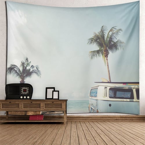 Wall Hanging Tree Print Tapestry Blanket Beach Yoga Mat Home Carpet Decor 