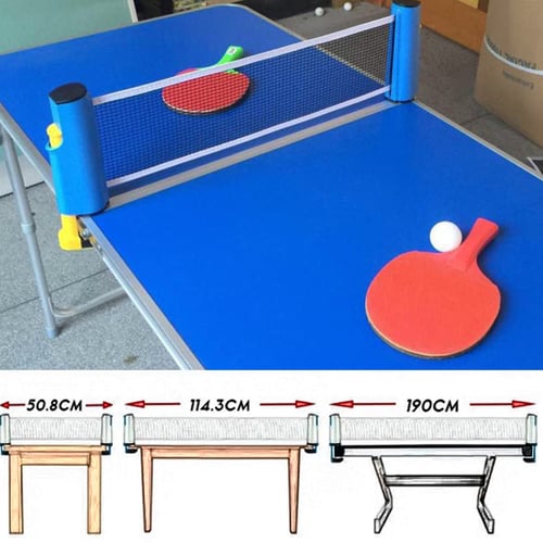 Table Tennis Kit Indoor Games Portable Retractable Net Paddles Ball PingPong Set 