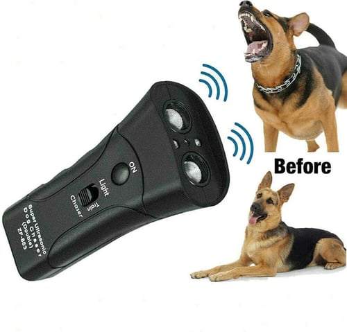 Anti Dog Barking Pet Trainer Ultrasonic Gentle Chaser With LED Light 