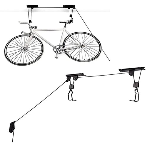 Hoist Pulley For Garage Ceiling Mounted, Ceiling Mounted Bike Lift Pulley System