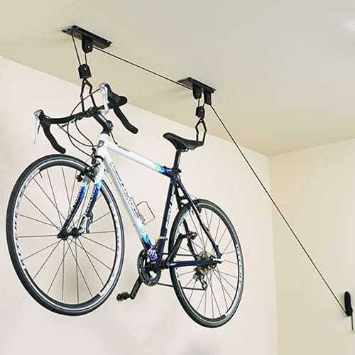 Hoist Pulley For Garage Ceiling Mounted, Ceiling Mounted Bike Lift Pulley System