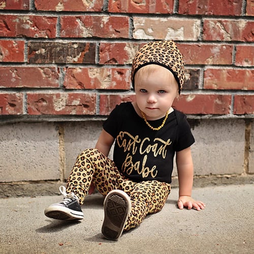 Leopard Pants Outfits Set Details about   Toddler Baby Boys Girls Leopard Print Tops