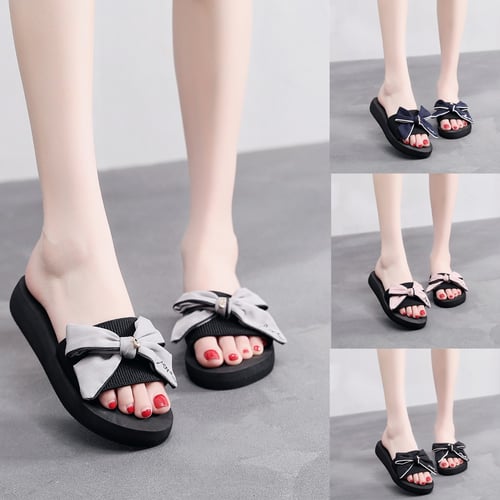 Unisex Summer Beach Slippers Butterfly Flip-Flop Flat Home Thong Sandal Shoes