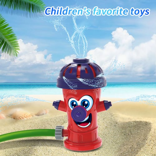 Garden Rotating Water Spray Toy Cartoon Simulation Fire Hydrant Sprinkler 