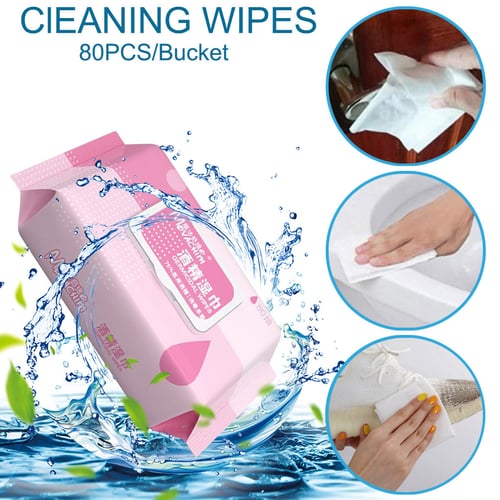 Hand Wipes With 75% Alcohol Portable 80 Sheets, 