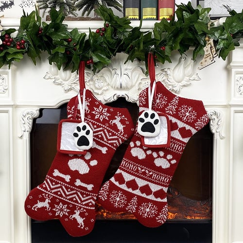 Christmas Xmas Tree Hanging Party Tree Decor Santa Stocking Sock Gift Candy Bags 