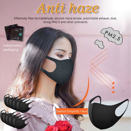 Details about   10PC PM 2.5 Filter Face Masks Replaceable Face Mouth Cover Masks Protection Face 
