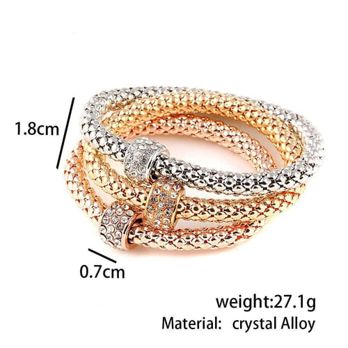 Women's Rhinestone Rose Gold Plated Crystal Bracelet Bangle Trendy Jewelry; TOP 