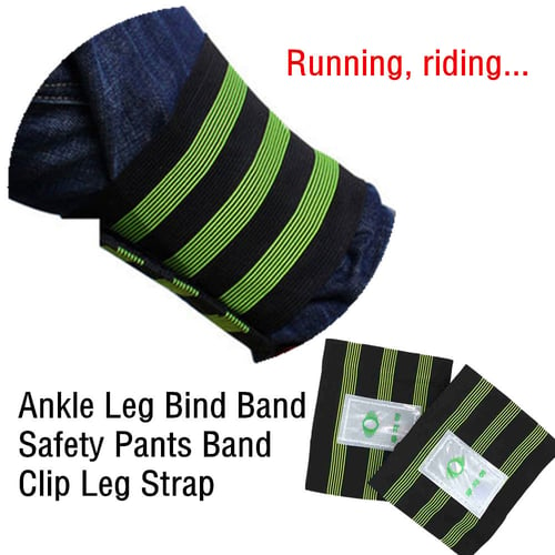 Bike Reflective Ankle Leg Bind Trousers Pant Band Clips Strap Perfect Elastic 