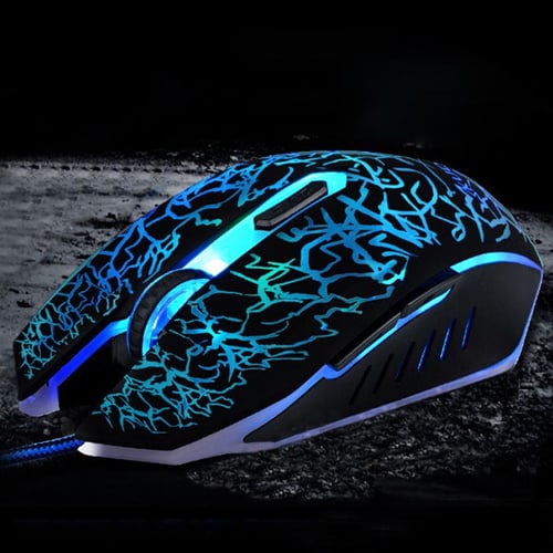 100% New Professional Colorful Backlight 4000DPI Optical Wired Gaming Mouse Mice 