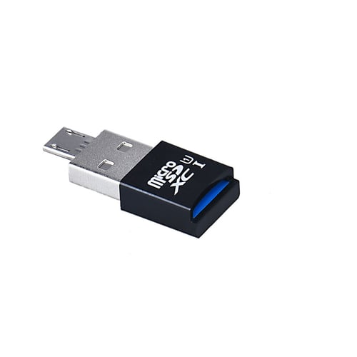 MINI 5Gbps Super Speed USB 3.0 Micro OTG SD/SDXC TF Card Reader Adapter Black 