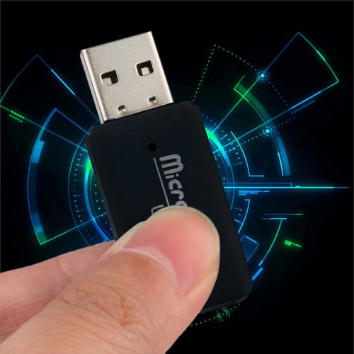 2PCS Mini USB 2.0 Micro SD SDHC TF Flash Memory Card Reader Adapter For Laptop 