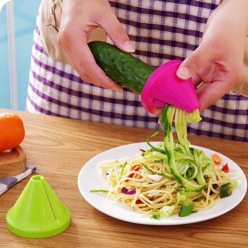 Kitchen Funnel Model Spiral Slicer Vegetable Shred Carrot Radish Cutter Planing 