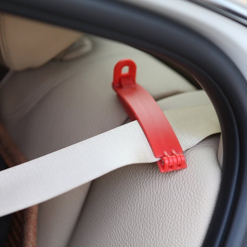 Red Safety Gear Car Seat Belt Clip Locking Fixed Skid For Baby Child Kids Toddle 