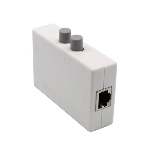2 Port AB Manual Network Sharing Switch Box 2In1/1In2 RJ45 Network/Ethernet Mini 